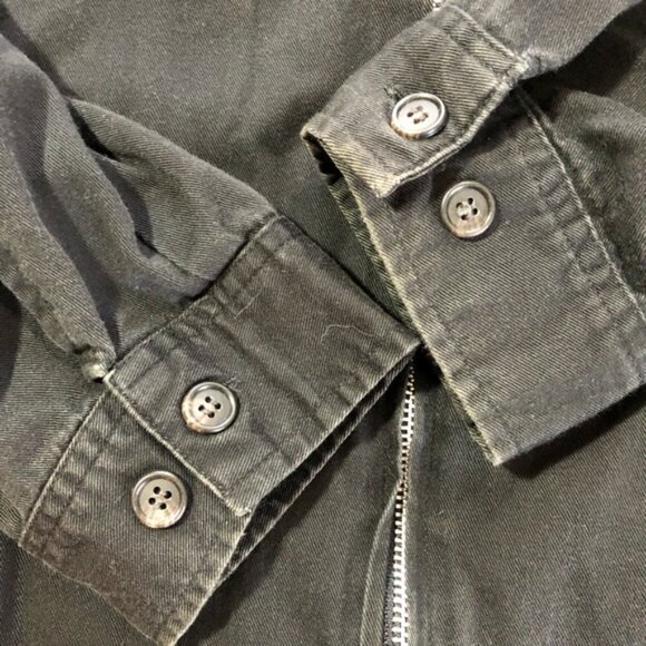 Stussy mens L black zip up lightweight cotton jacket workwear streetwear surfer - Picture 10 of 13